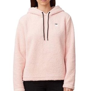 Pink Fila Sherpa hoodie